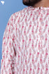 Regular Fit Cotton Men’s Short Kurta In Floral Print